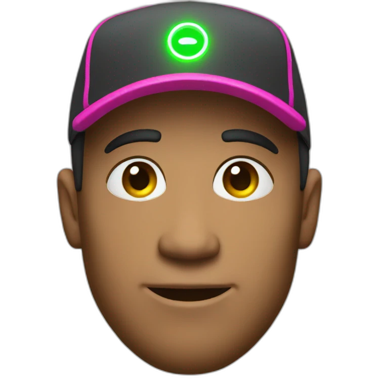 the man with the neon cap emoji