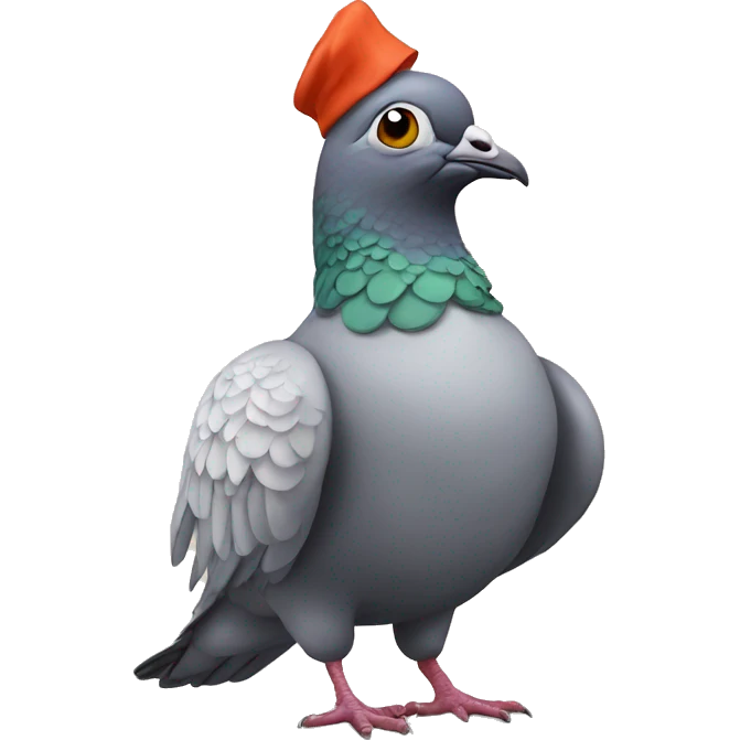 pigeon in clown costume emoji