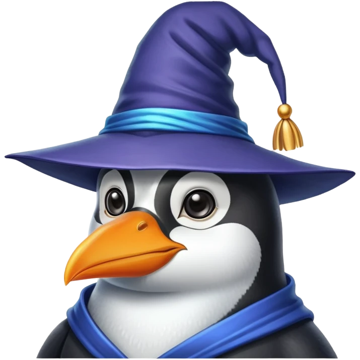 Penguin Wizard emoji