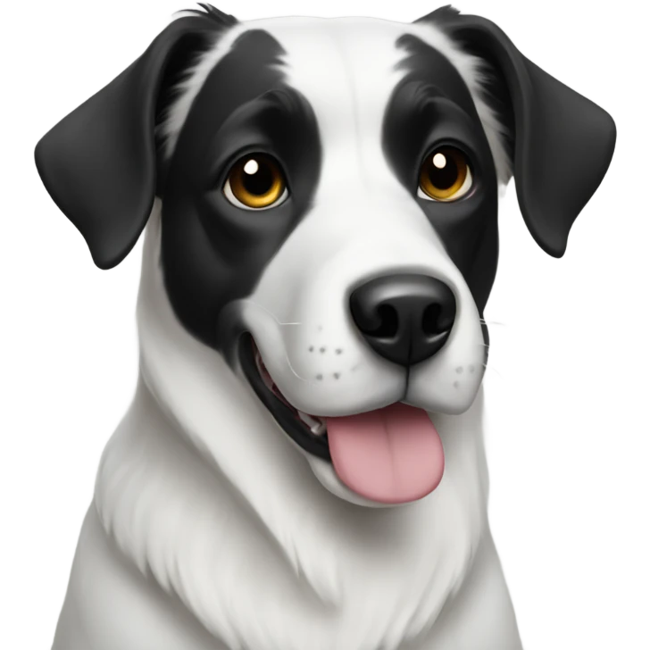 Black and white dog   emoji