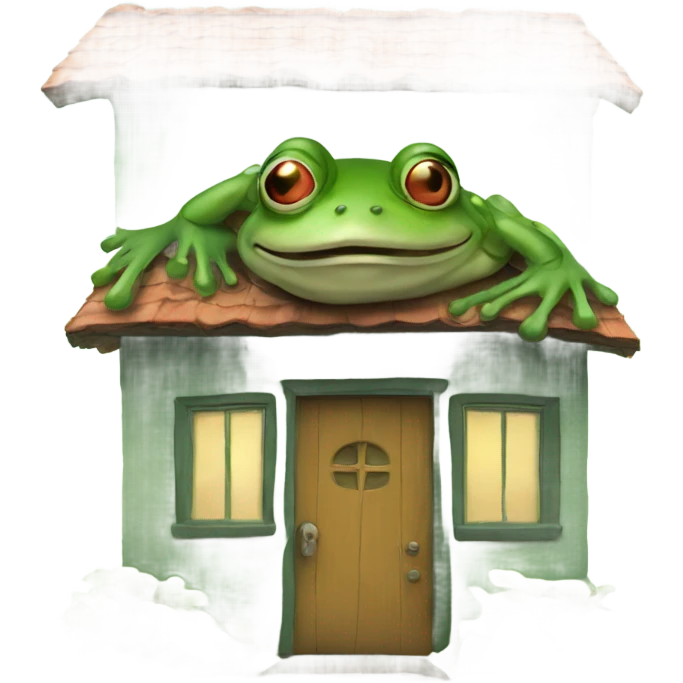 frog on a house  emoji