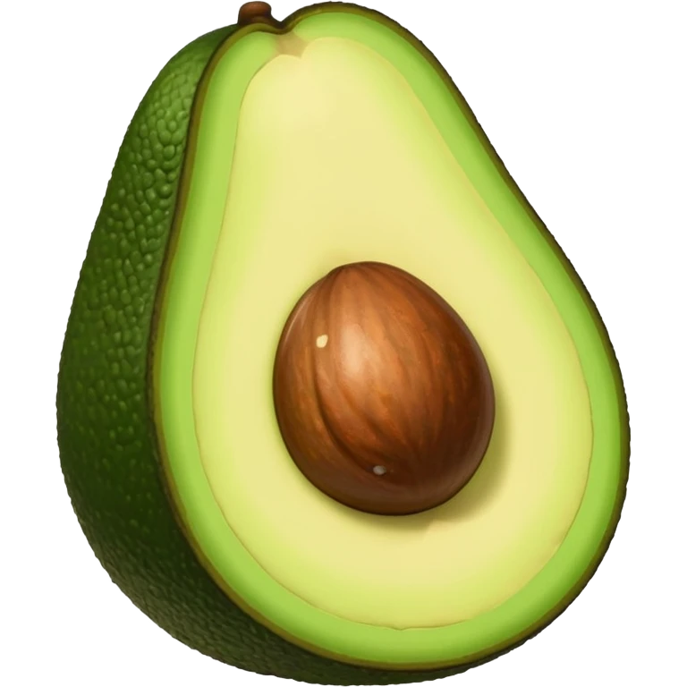 Cartoon Half Avocado emoji