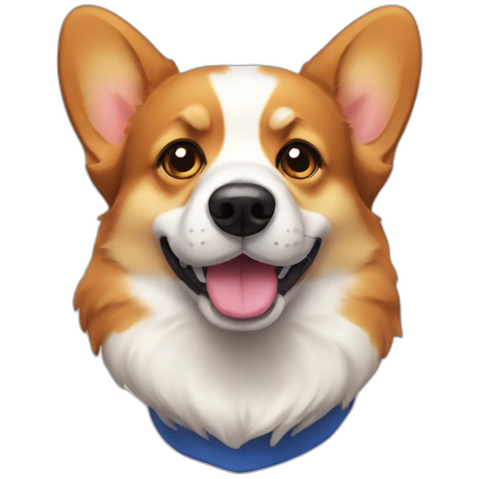  Disapproving tricolor corgi emoji
