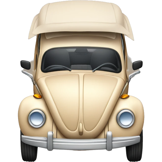  beige Beetle with sunroof emoji