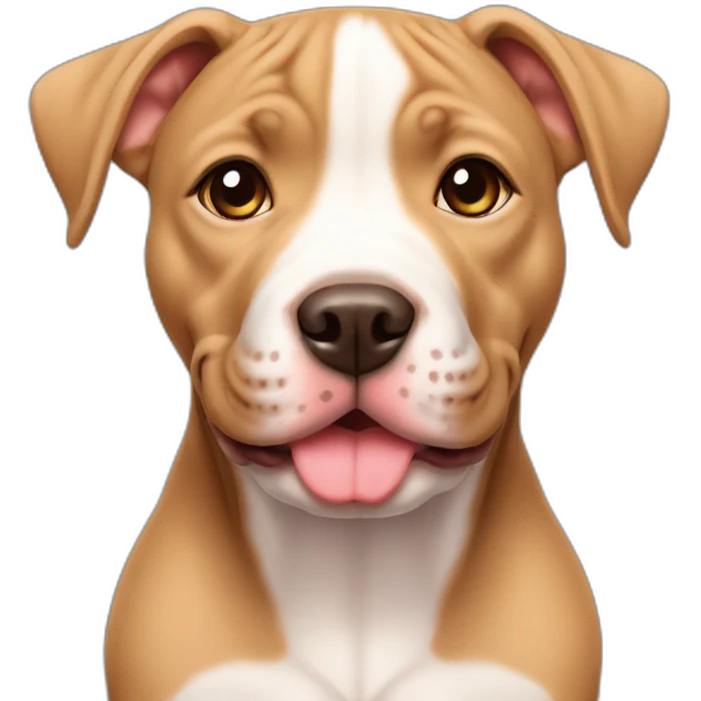 Cute light brown Pitbull puppy emoji