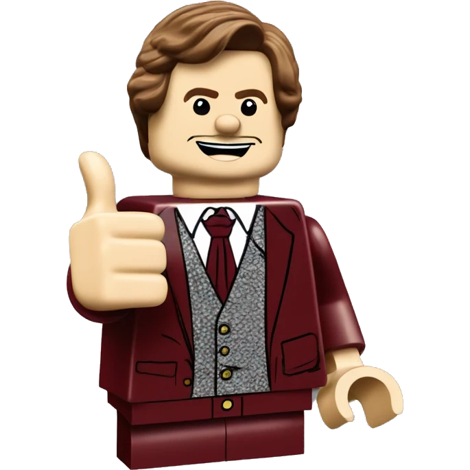 Ron burgundy thumbs up Lego emoji