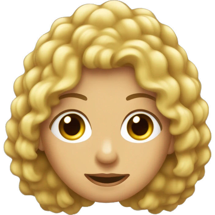 Garota do cabelo ondulada e pele branca com os olhos apaixonados  emoji