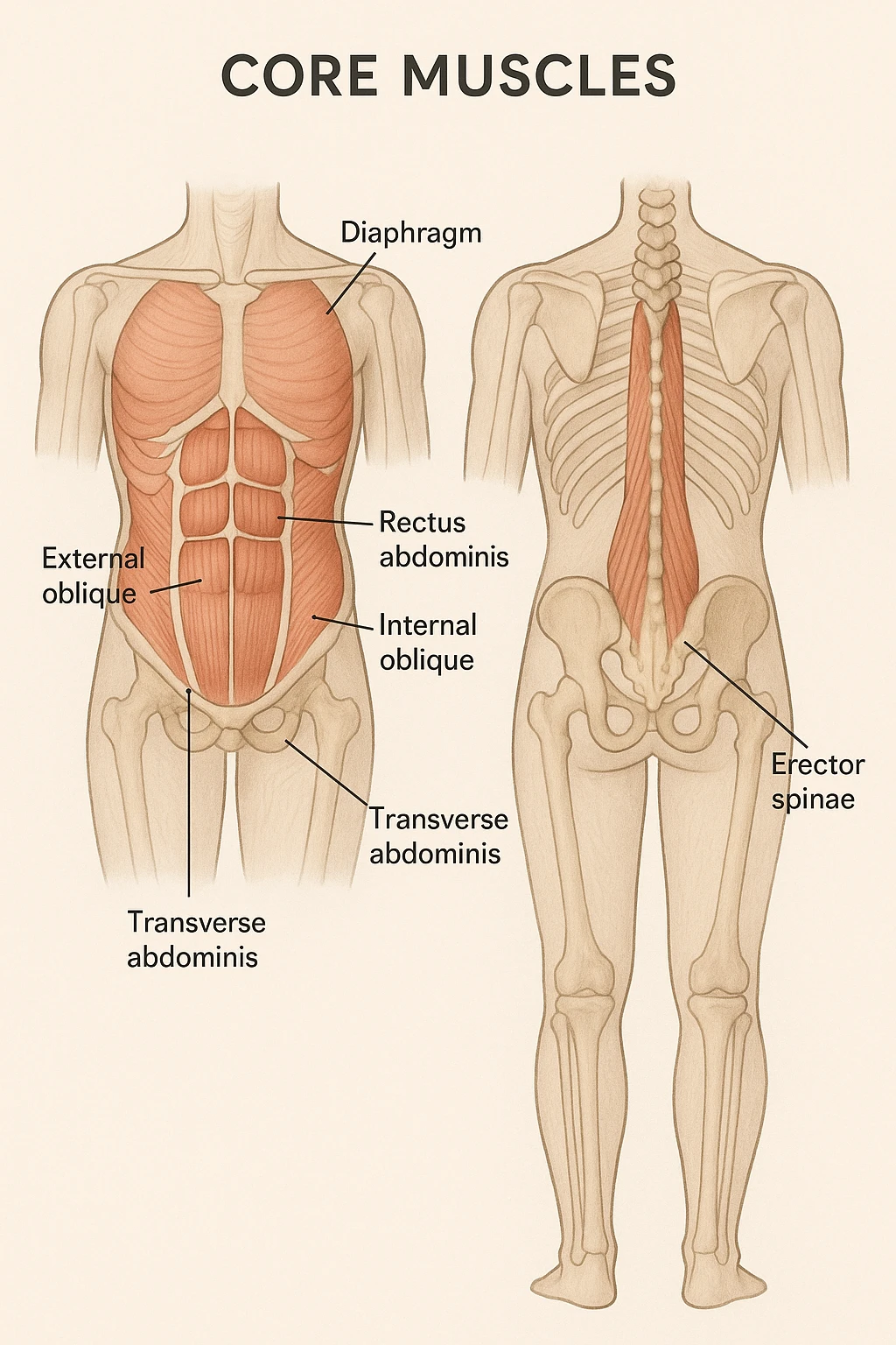 muscoli del Core anatomia emoji
