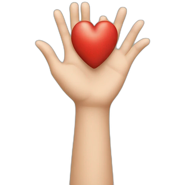 heart with hand emoji