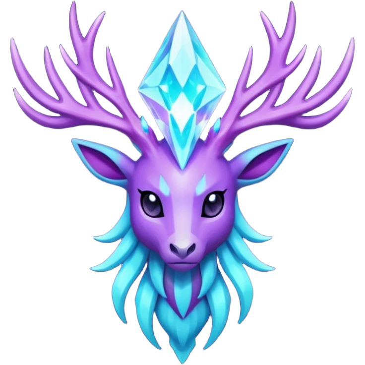 Pokemon legendary purple and cian crystal xerneas emoji