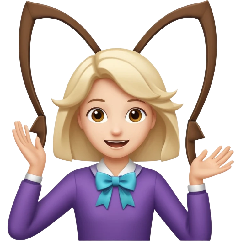 excited happy parting w a bow  emoji