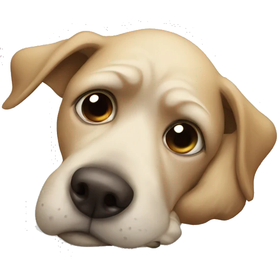 depressed dog emoji