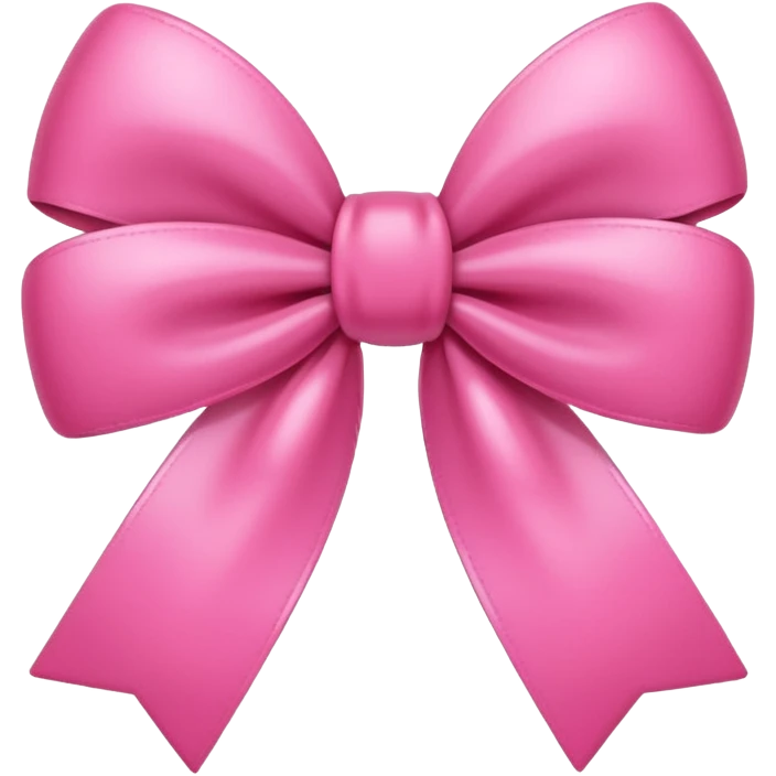 cute pink emoji of a bow emoji