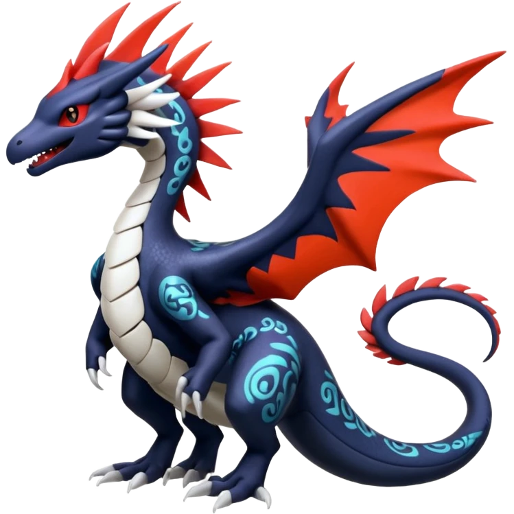 Yveltal-Lugia-Salandit-Silvally-Fakémon-hybrid-creature (full body)  emoji