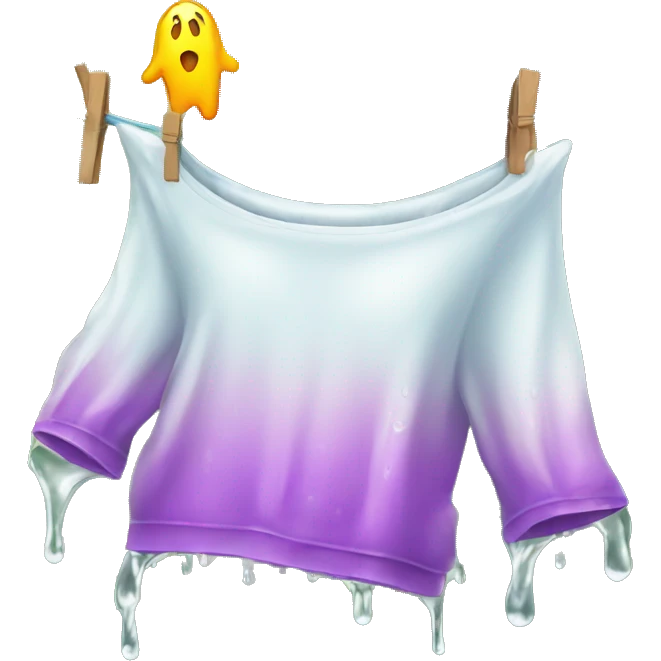 dripping wet clothes on  Washing line  emoji
