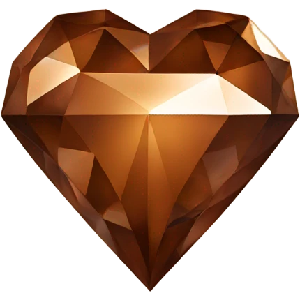 Brown diamond heart emoji
