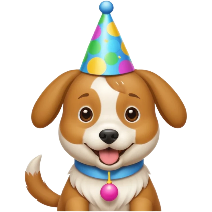 cute dog in party animal game emoji