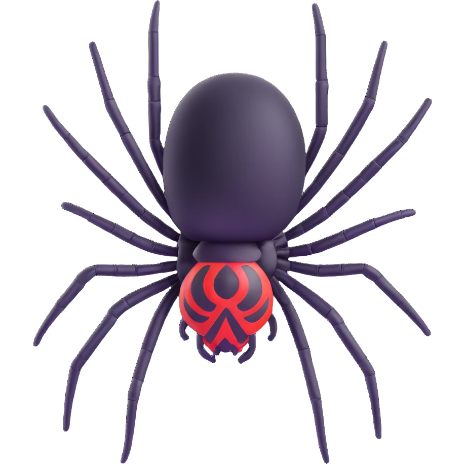 black widow spider emoji