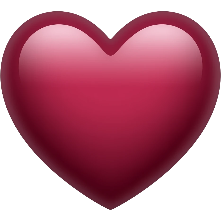 dark red heart gaming icon with a 15 degree tilt to right emoji