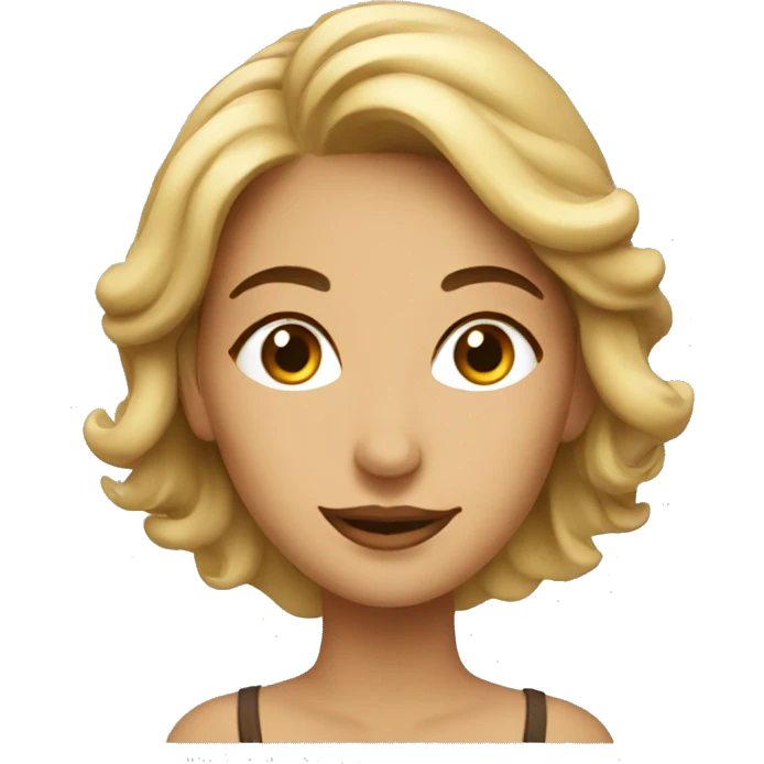 Relaxing lady for a facial emoji