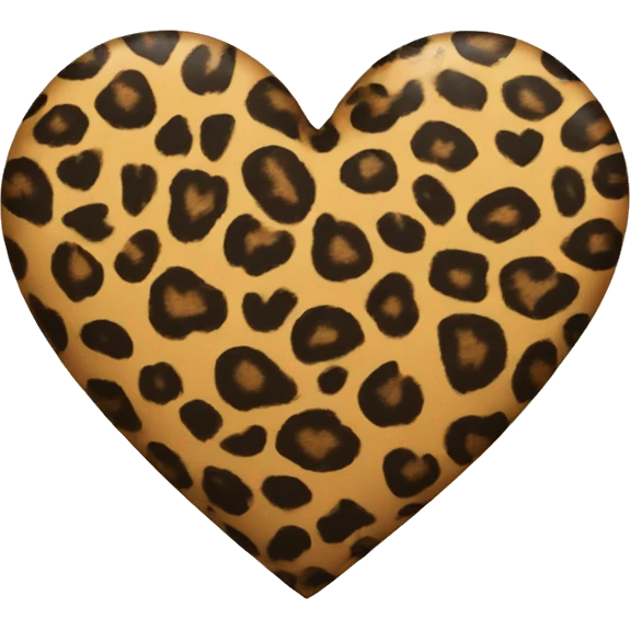 leopard print heart emoji