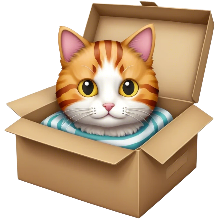 Cat in a shoebox  emoji