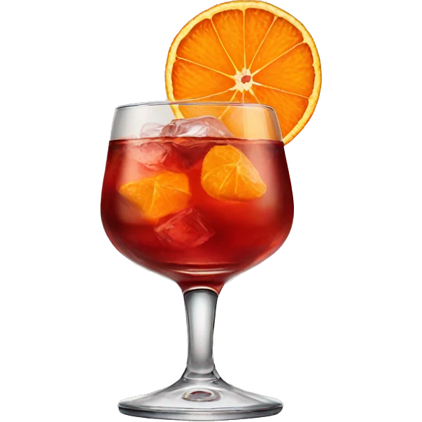 Negroni, Short Glass, Small Orange emoji