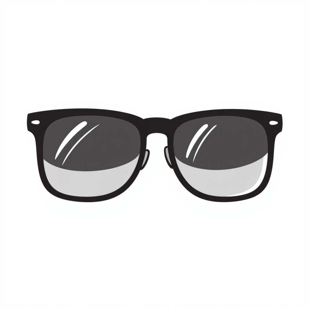 funky oversized aviator sunglasses with colorful gradient lenses, classic 70s style emoji
