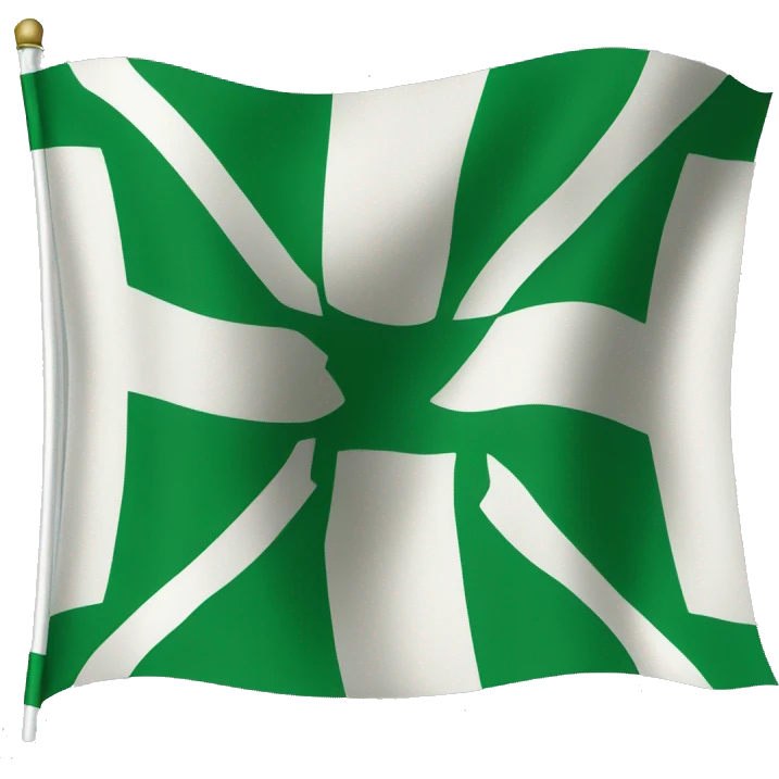 Devon flag (green flag with white cross) emoji
