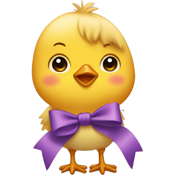 chick with a bow emoji