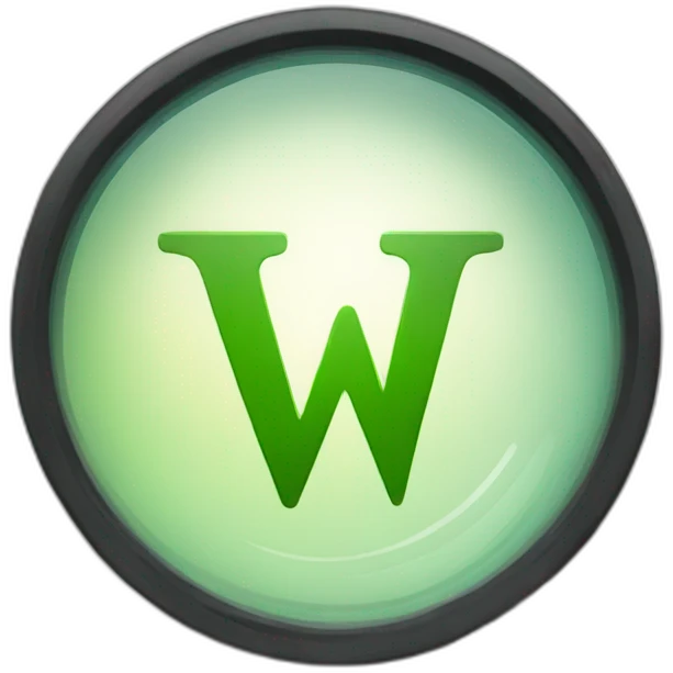 The letter W under a magnifier emoji