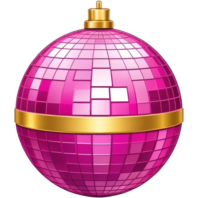 pink Gold mirror ball  emoji