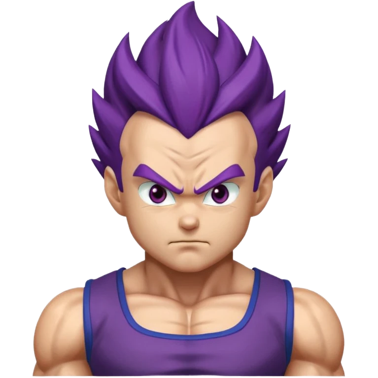 Vegeta ultra ego with purple hair emoji