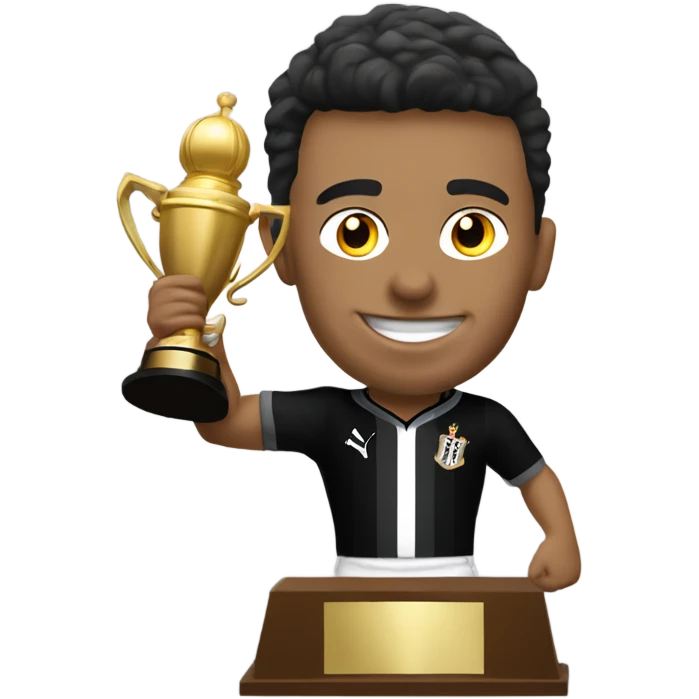 Bruno guimares winning a trophy for Newcastle  emoji