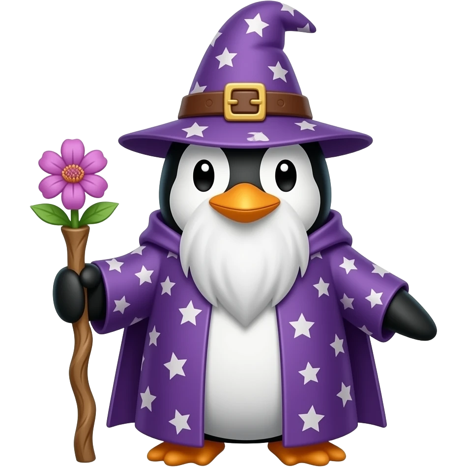 Penguin Wizard emoji