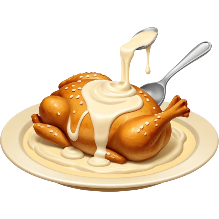 Make a emoji of cream on chicken emoji