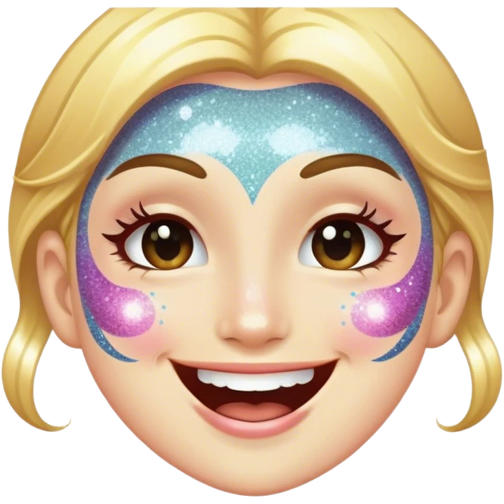 So happy with glitter  emoji