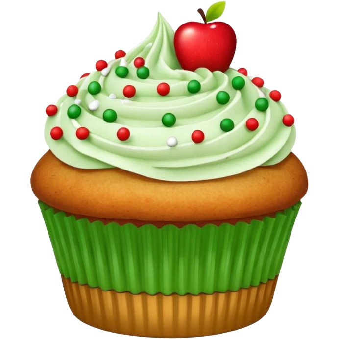 Apple cupcake emoji
