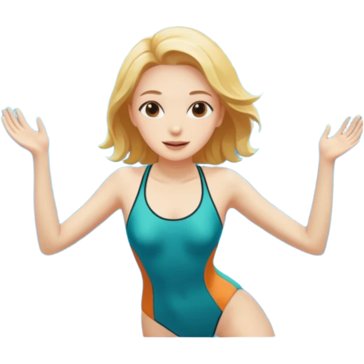 woman swimming underwater  emoji