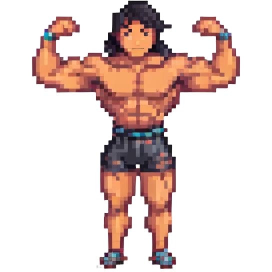 Asian gym-goer flexing muscles emoji