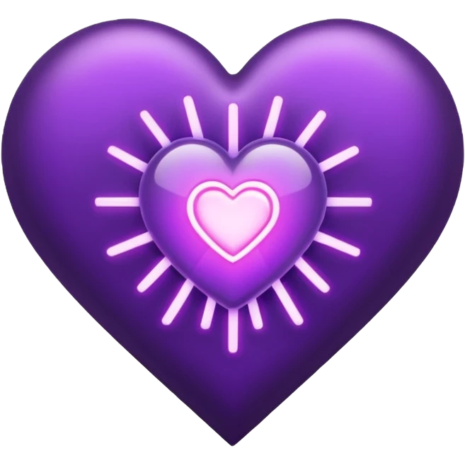heart pules tech with the pules symbol in the middle, make the hart dark purple emoji