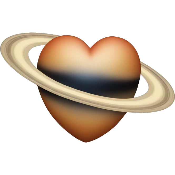  heart shape Saturn emoji