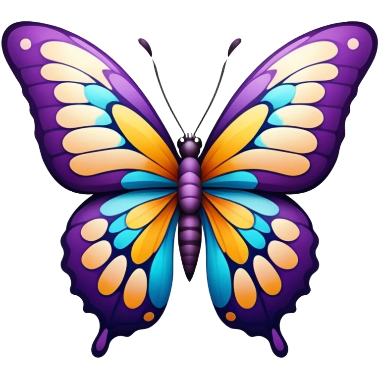 Randomly Patterned markings Butterfly emoji