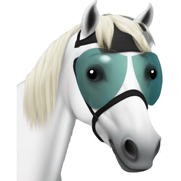 Horse with fly mask emoji