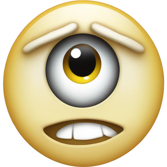 Smiley face with an eye twitching  emoji