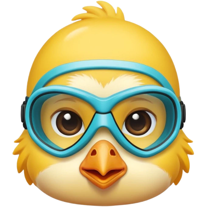 Chick wearing a snorkel emoji