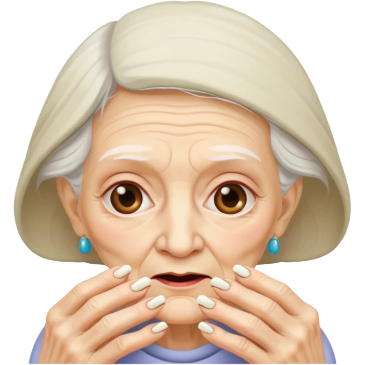 Old woman toenail fungus emoji