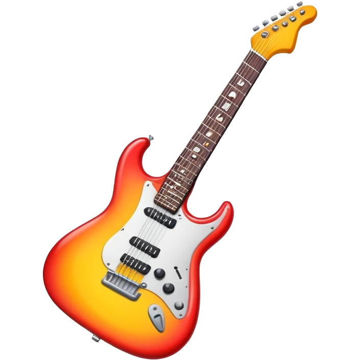 electric rock guitar, vibrant colors emoji