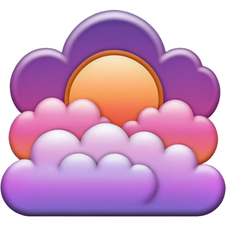 Sunset with clouds emoji