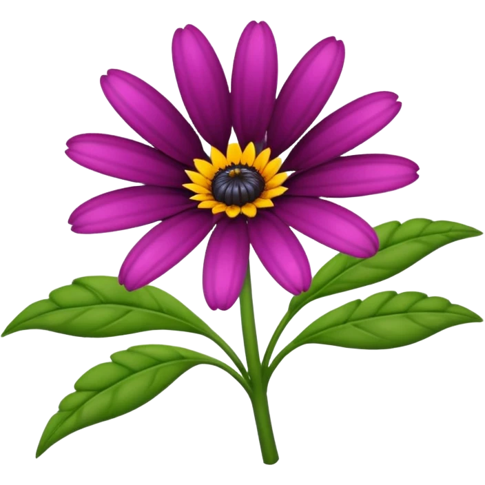 Hyperrealistic, ISOLATED, 4D rendering, Ultra Vivid, African Daisy emoji